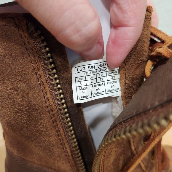 Ugg‎ LEFT Leather Boot For Amputee, Zip Side, Women's Size 6 ONE BOOT ONLY - Picture 3 of 6